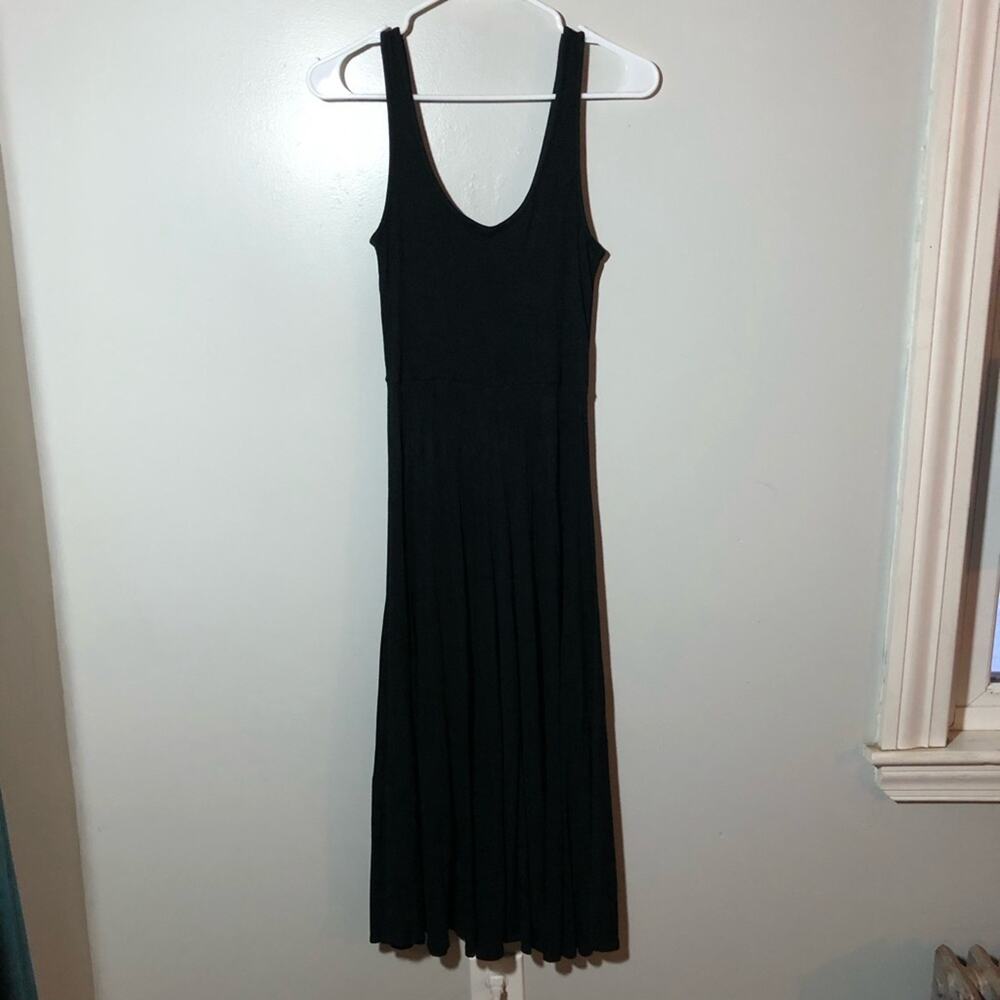 Marine layer Lexi rib sun-in scoop neck dress black S modal stretchy minimalist - Picture 5 of 13